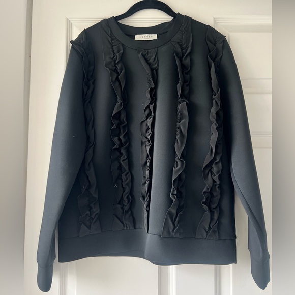 Black Ruffled Blouse - Picture 1 of 2
